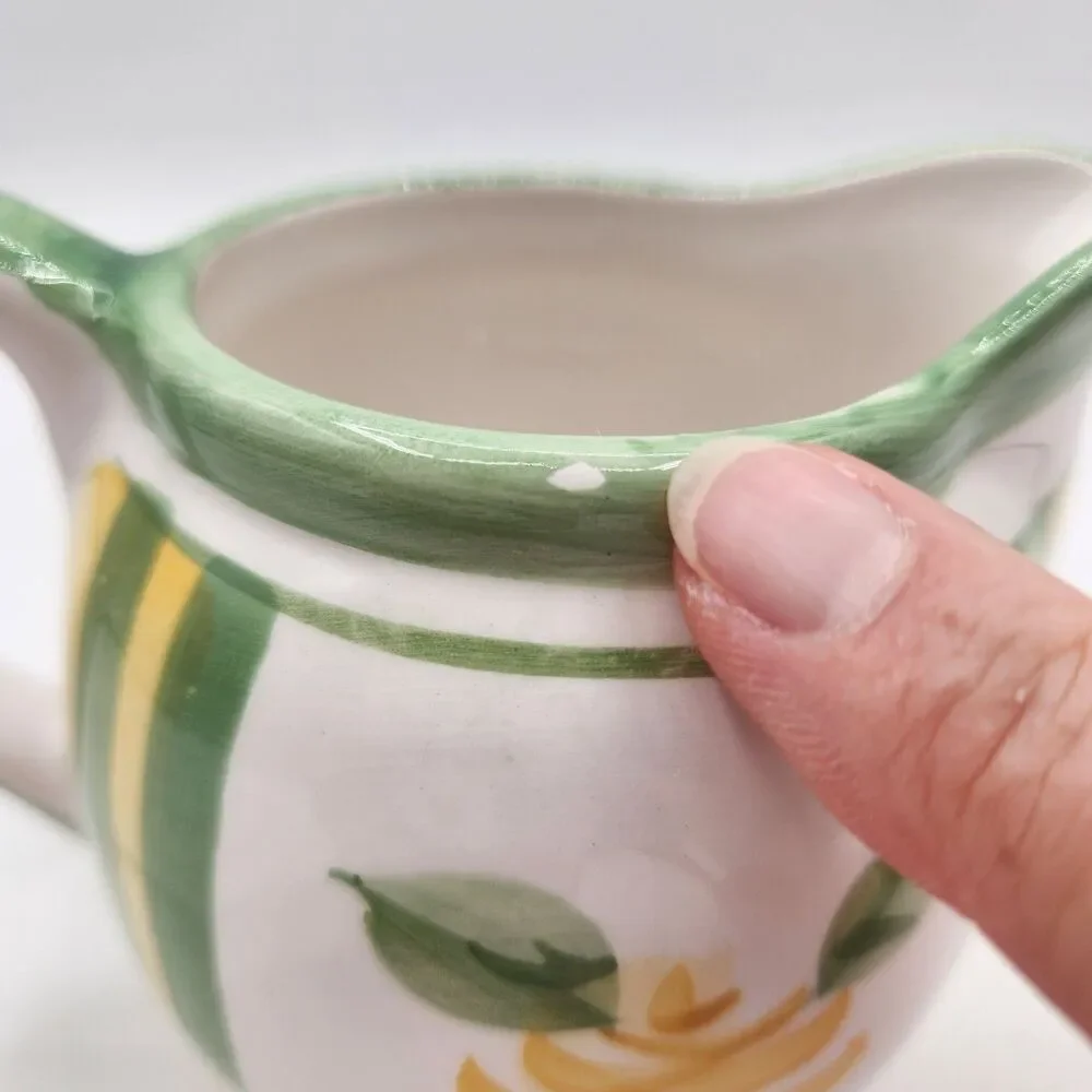 Royal Norfolk Tea Set 4 Pc Green Yellow Rose Tea Pot Sugar Creamer Napkin Holder